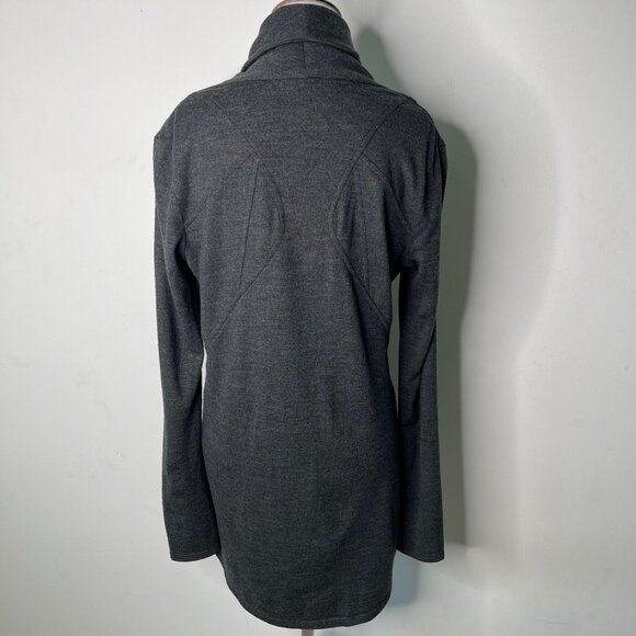 Helmut Lang Women's Black 100% Wool Wrap Long Sleeve Blouse Size Medium - Picture 4 of 10